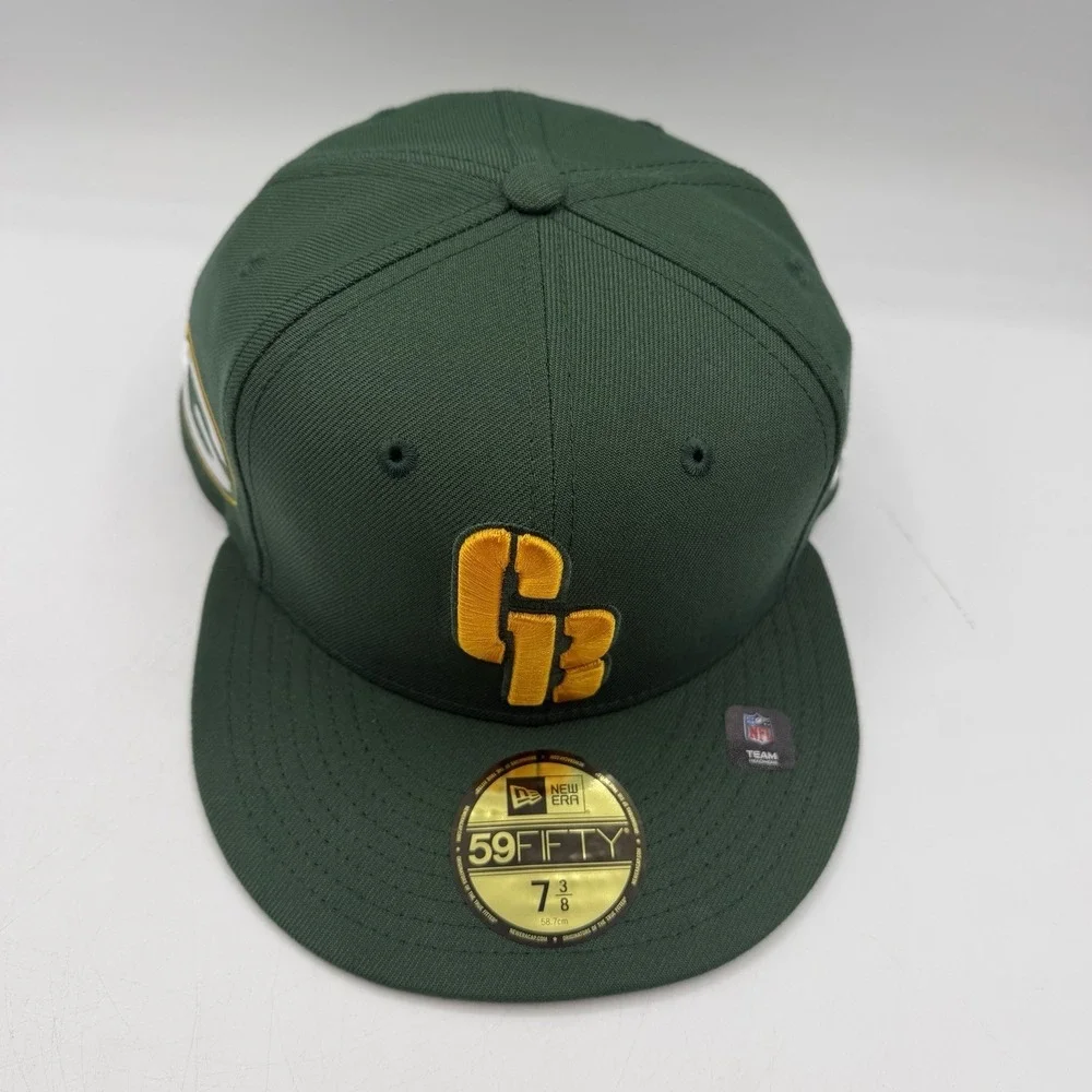 New Era 59Fifty Green Bay Packers Deceptor Hat Cap Sz‎ 7 3/8 Fitted NFL Football